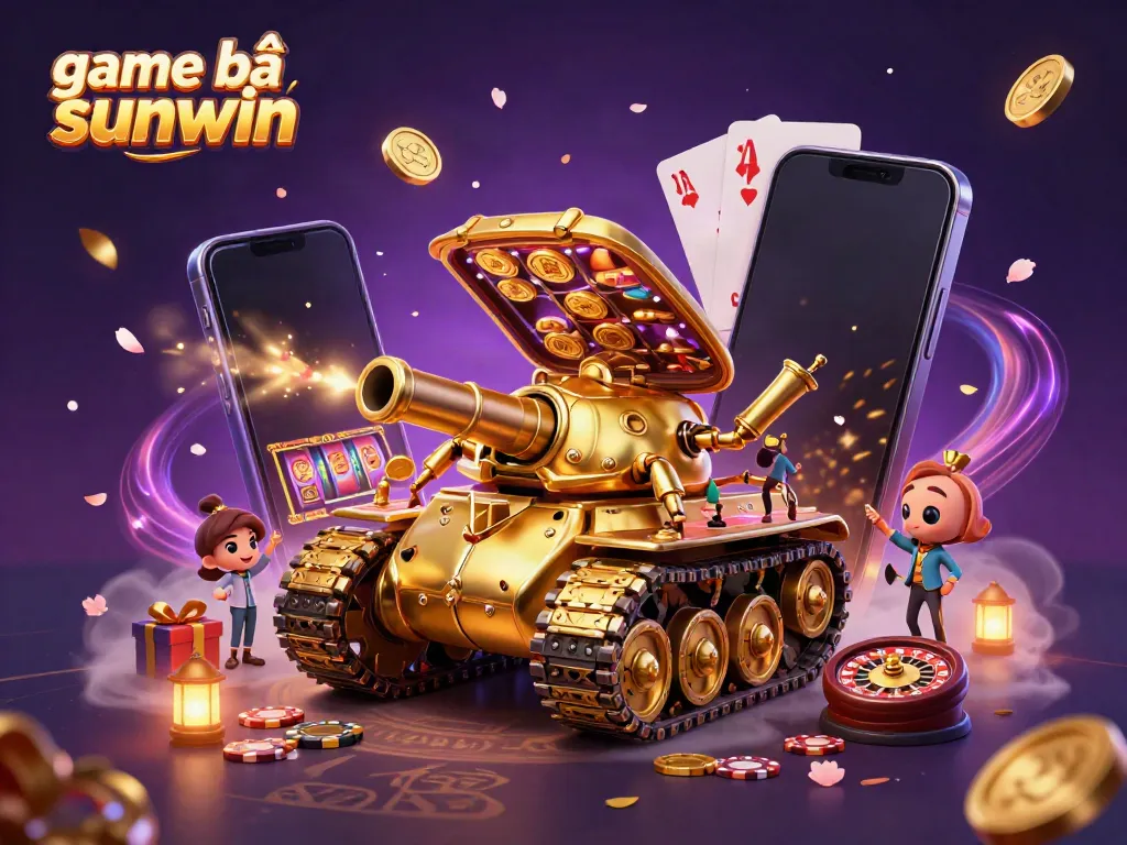 Experience the thrill of game bài sunwin with a dynamic 3D casino scene showcasing vibrant elements and excitement.