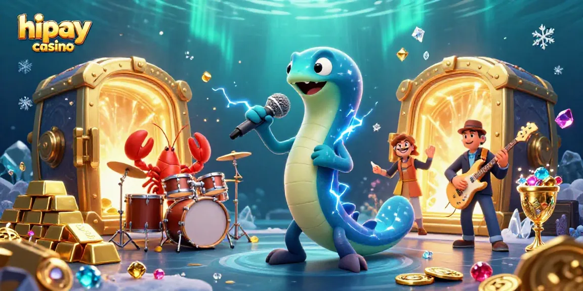 Experience the thrill of hipay casino with a vibrant underwater DJ performance surrounded by treasures.