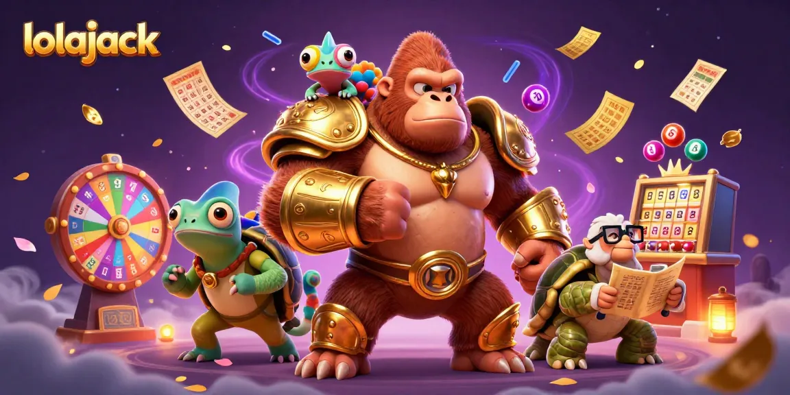 Experience thrilling gameplay at lolajack, featuring vibrant lottery elements and dynamic casino characters.