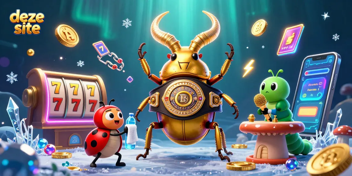 Spin the reels on deze site featuring thrilling casino games with a vibrant 3D illustration.